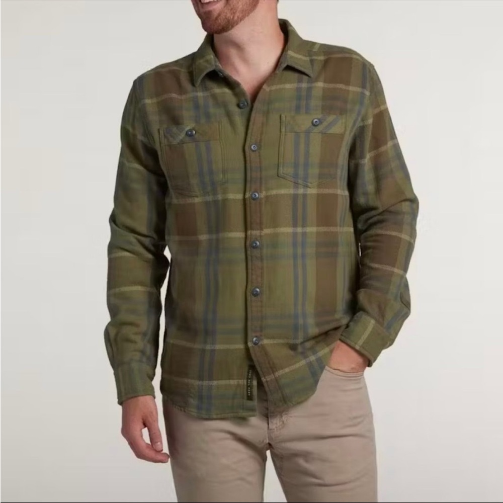 Howler Brothers Green Plaid Casual Shirt